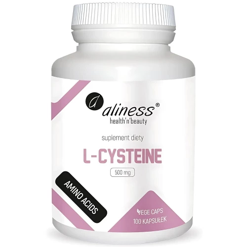 Aliness - L-Cysteine 500 mg - 100 vege kapsułek Aliness - L-Cysteine 500 mg - 100 vege kapsułek